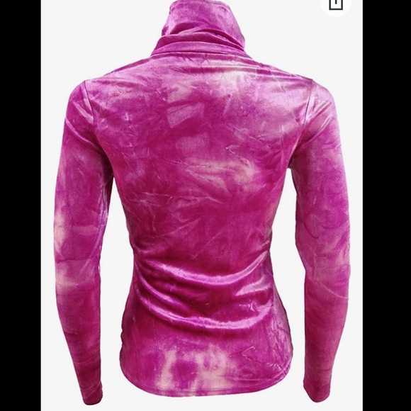 Pink Velvet Tiedye Turtleneck - Picture 5 of 7